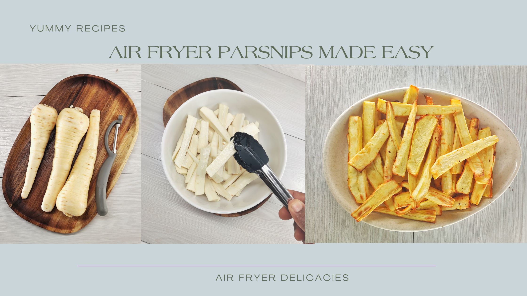 Simple and delicious air fryer parsnips recipe