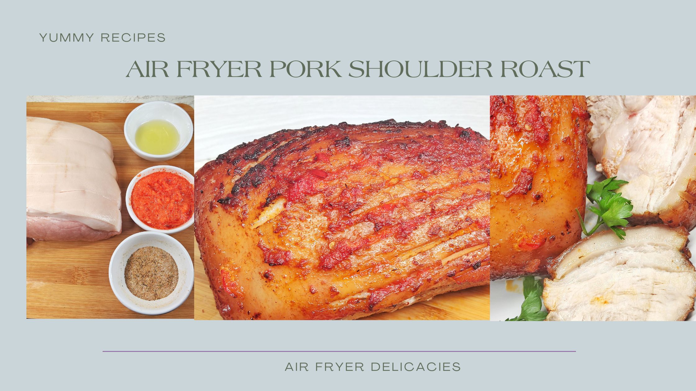 Air fryer pork shoulder roast recipe
