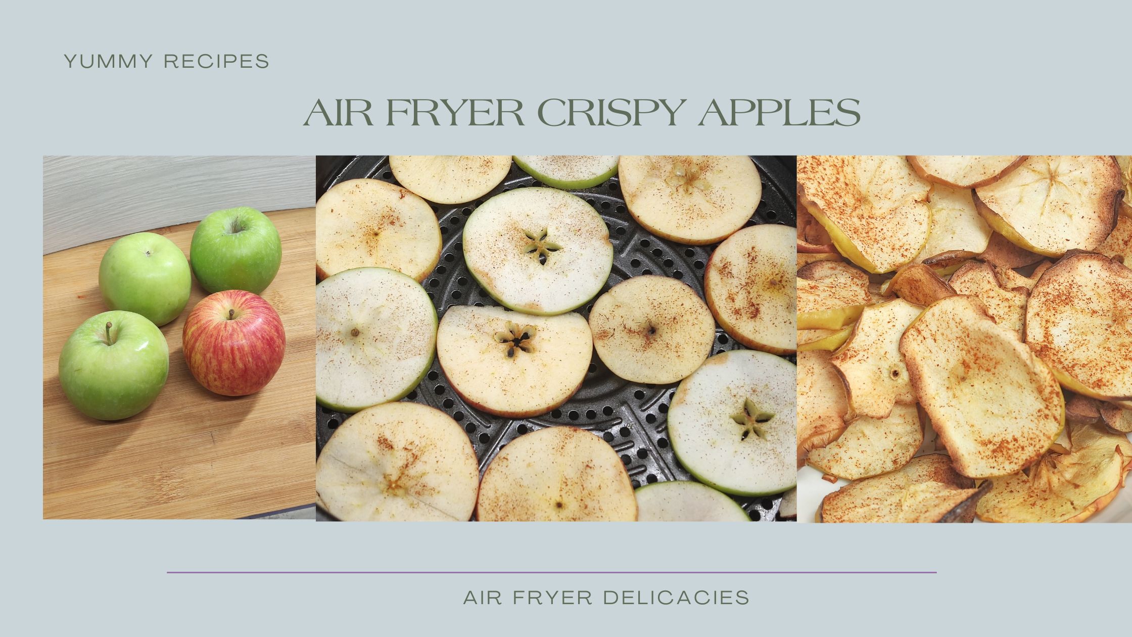 Air fryer crispy Apples