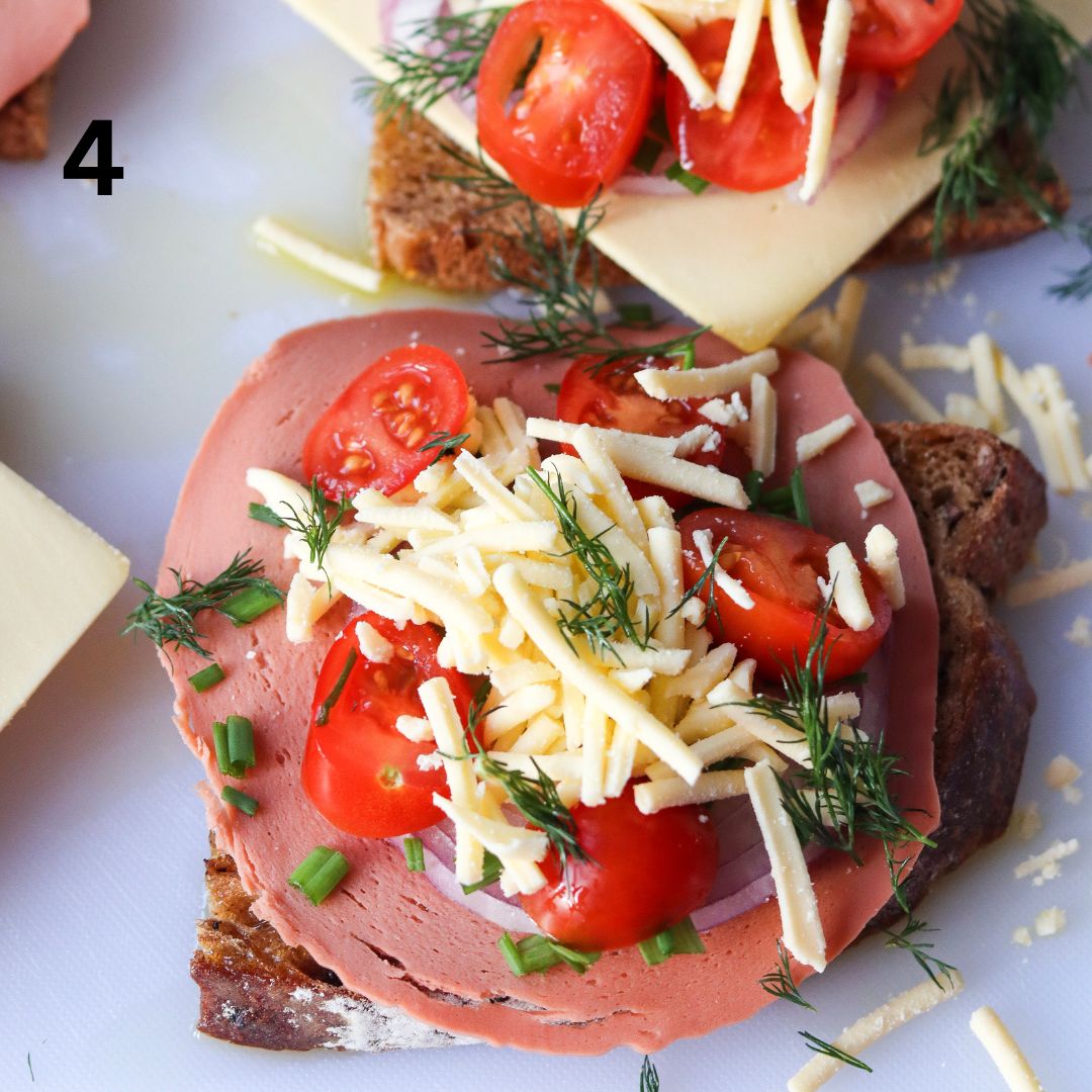 Air Fryer Vegan Cheese and Ham Sandwich - Easy, quick and healthy