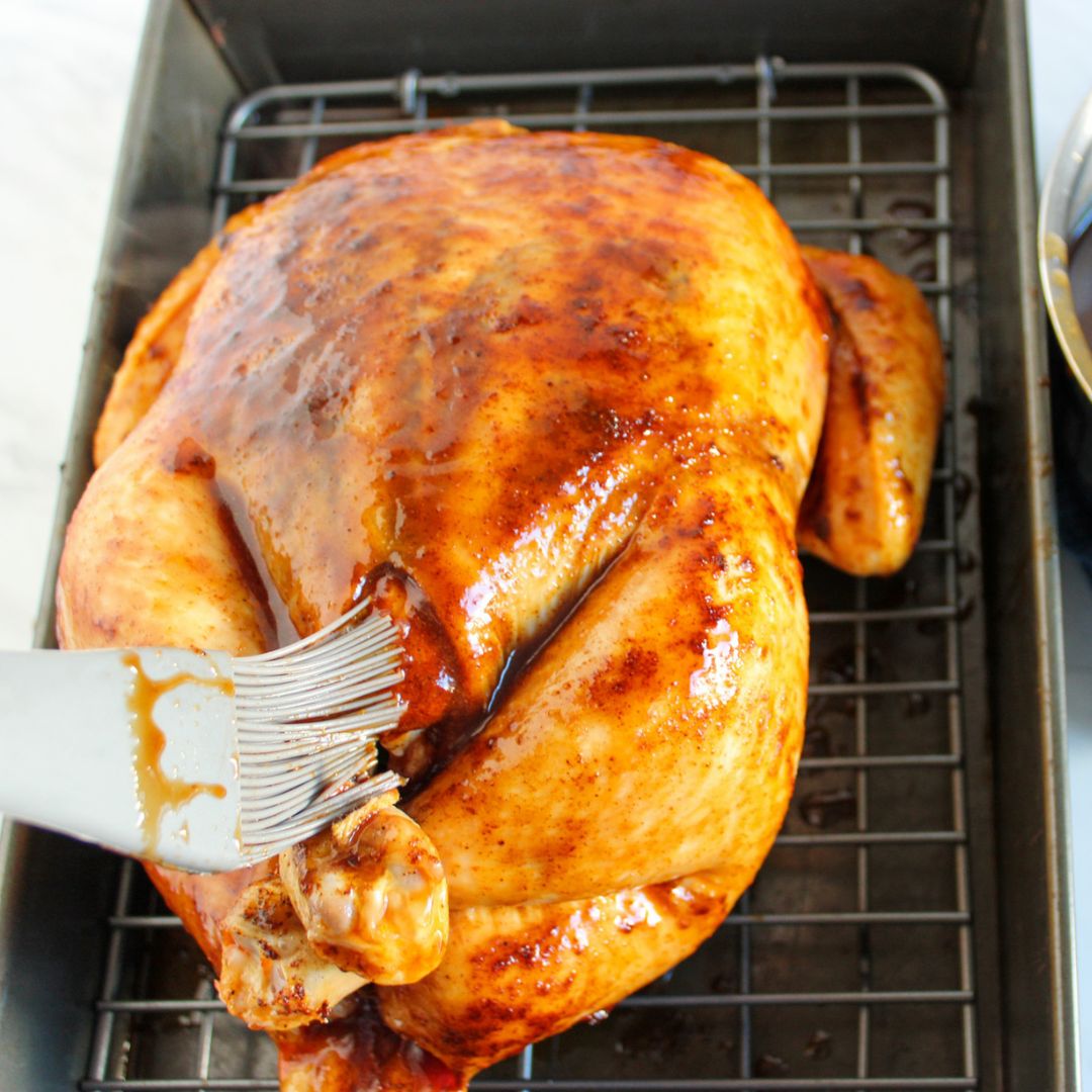 Air fryer BBQ Roast Whole Chicken - more air freyr round up recipes to ...