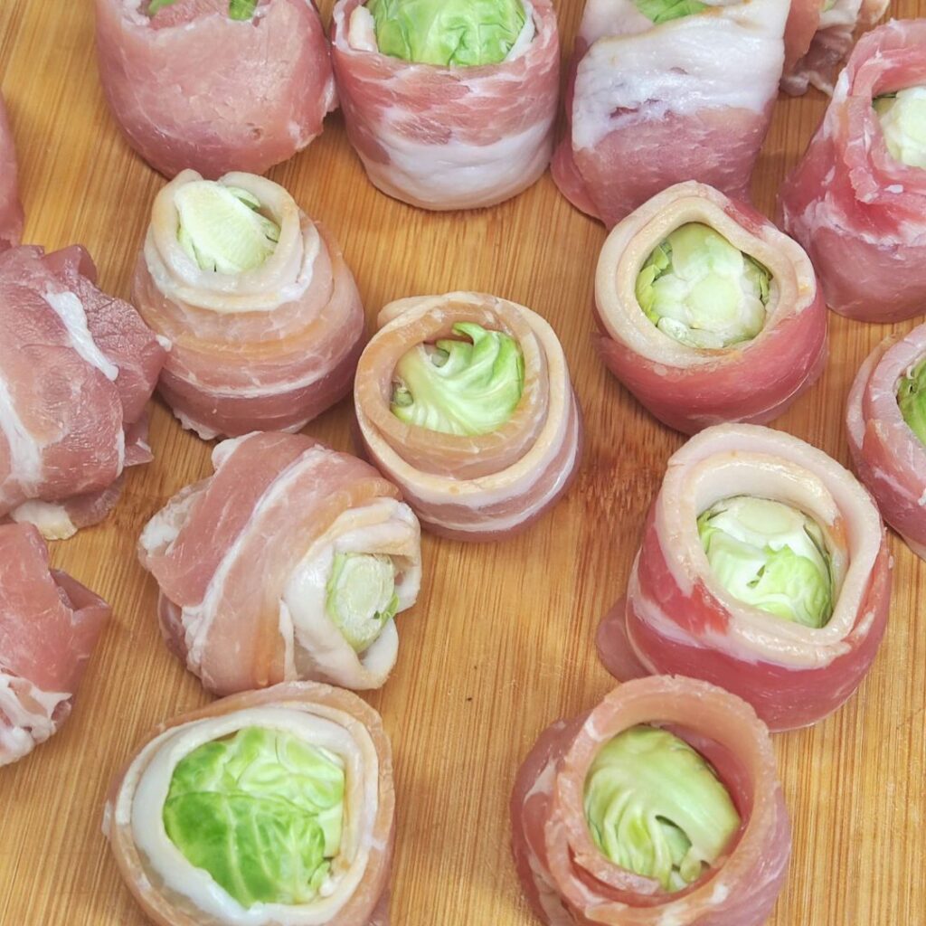Bacon Wrapped Brussels Sprouts in Air Fryer Recipe