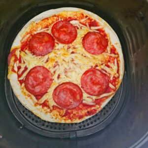 Air Fryer Tortilla Pizza Recipe in 5 minutes