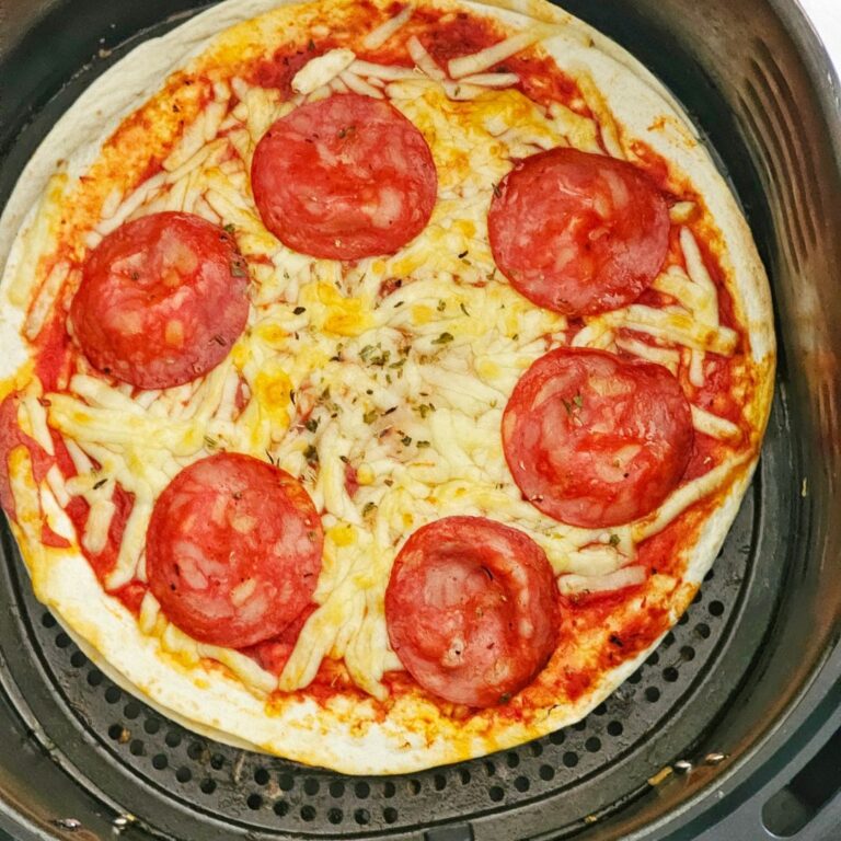 Air Fryer Tortilla Pizza Recipe in 5 minutes