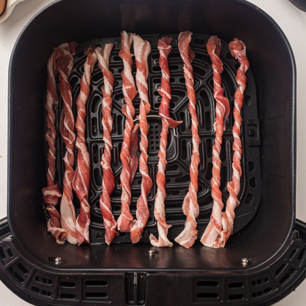 Air Fryer Twisted Bacon