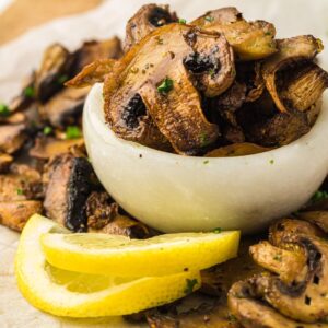 Air Fryer Garlic Mushrooms Recipe